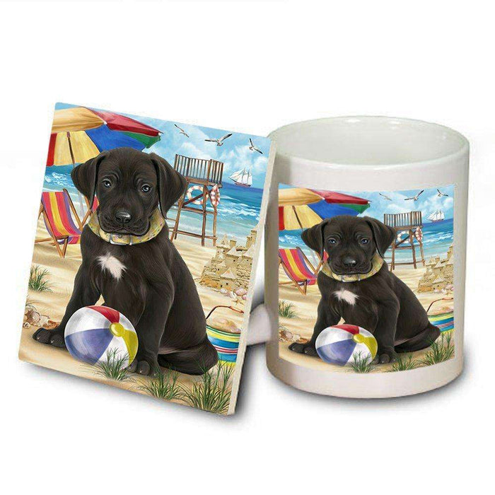 Pet Friendly Beach Great Dane Dog Mug and Coaster Set MUC48640