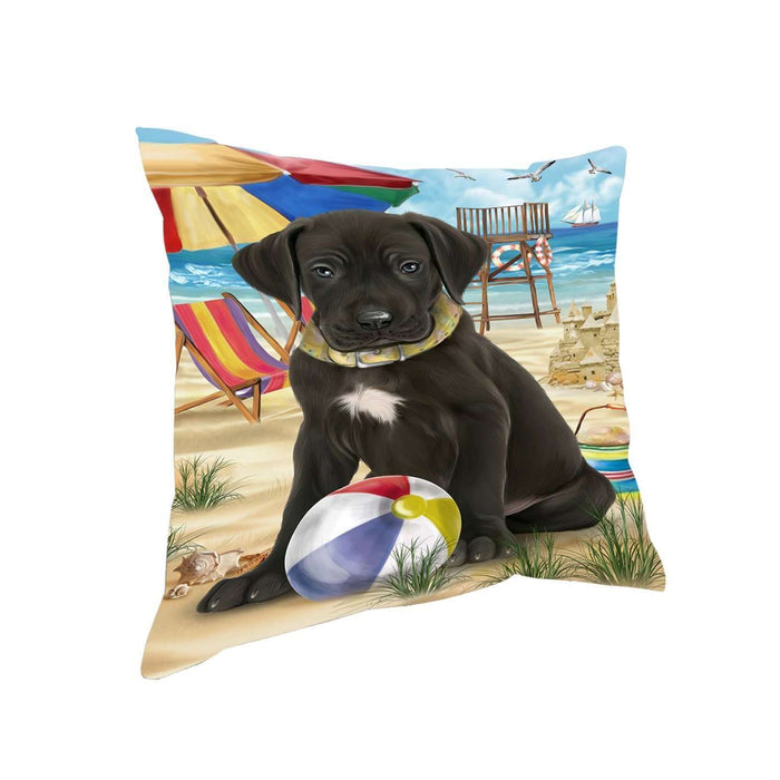 Pet Friendly Beach Great Dane Dog Pillow PIL50448