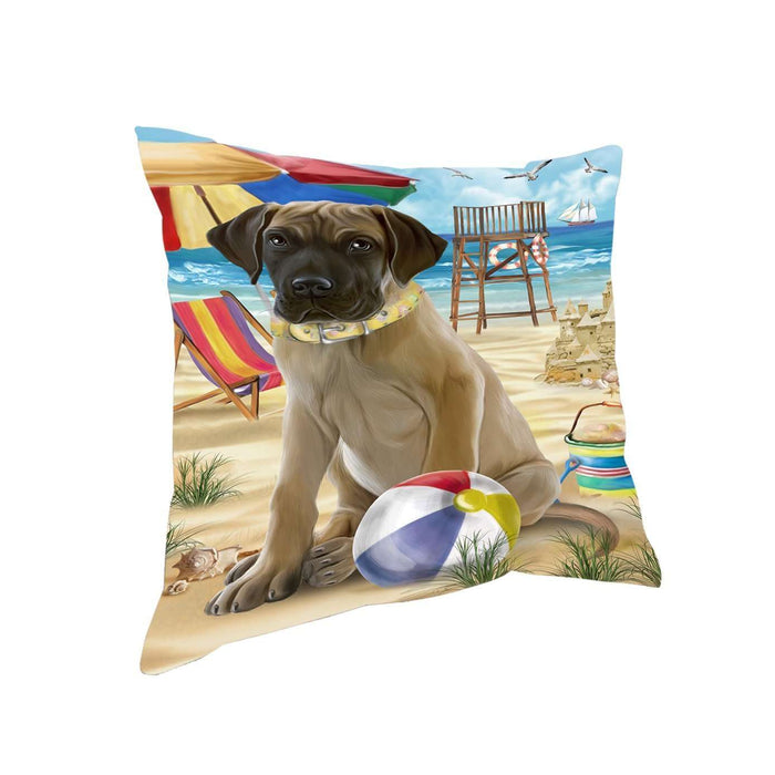 Pet Friendly Beach Great Dane Dog Pillow PIL50456