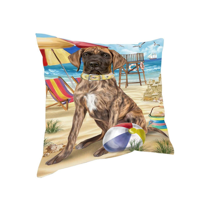 Pet Friendly Beach Great Dane Dog Pillow PIL50460