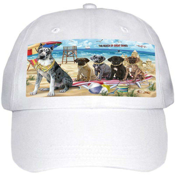 Pet Friendly Beach Great Danes Dog Ball Hat Cap HAT49674