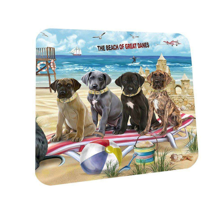 Pet Friendly Beach Great Danes Dog Coasters Set of 4 CST48606