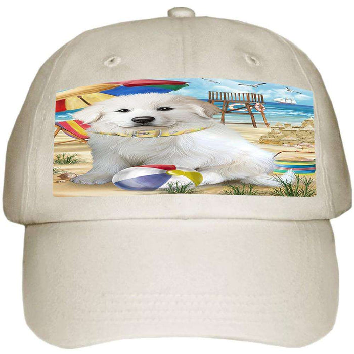 Pet Friendly Beach Great Pyrenees Dog Ball Hat Cap HAT53856