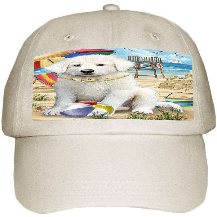 Pet Friendly Beach Great Pyrenees Dog Ball Hat Cap HAT53859