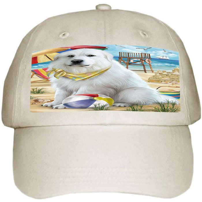 Pet Friendly Beach Great Pyrenees Dog Ball Hat Cap HAT53868