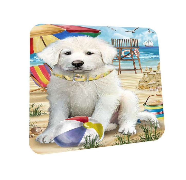 Pet Friendly Beach Great Pyrenees Dog Coasters Set of 4 CST50001 Coasters Set of 4 CST50001