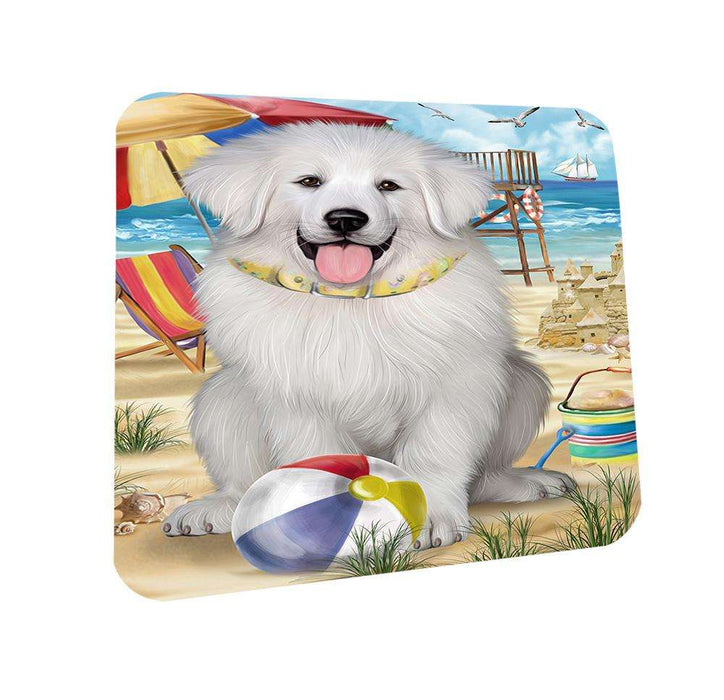Pet Friendly Beach Great Pyrenees Dog Coasters Set of 4 CST50002 Coasters Set of 4 CST50002