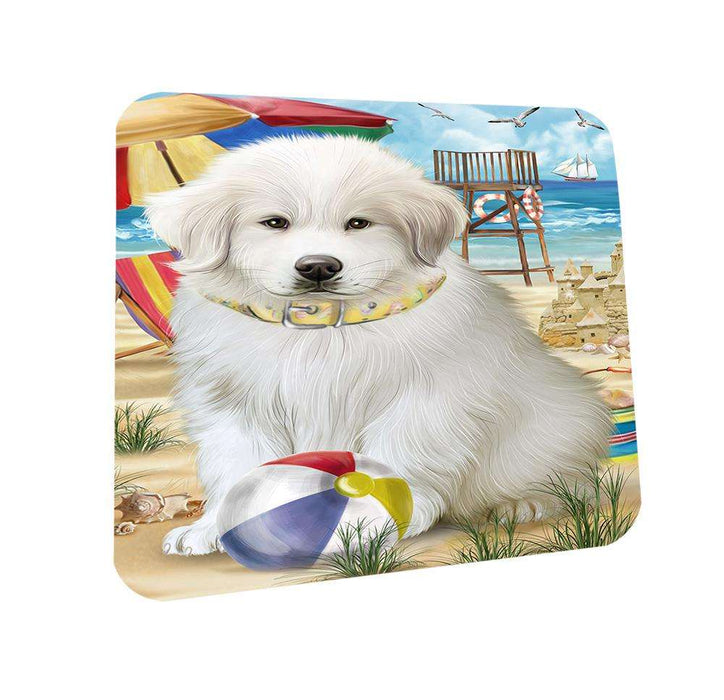 Pet Friendly Beach Great Pyrenees Dog Coasters Set of 4 CST50003 Coasters Set of 4 CST50003