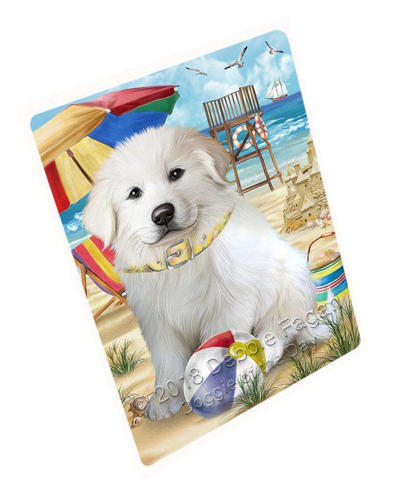 Pet Friendly Beach Great Pyrenees Dog Magnet Mini (3.5" x 2") MAG53991