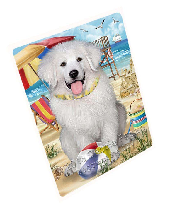 Pet Friendly Beach Great Pyrenees Dog Magnet Mini (3.5" x 2") MAG53997