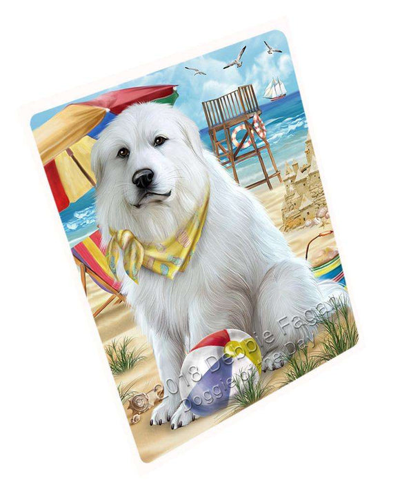 Pet Friendly Beach Great Pyrenees Dog Magnet Mini (3.5" x 2") MAG54003