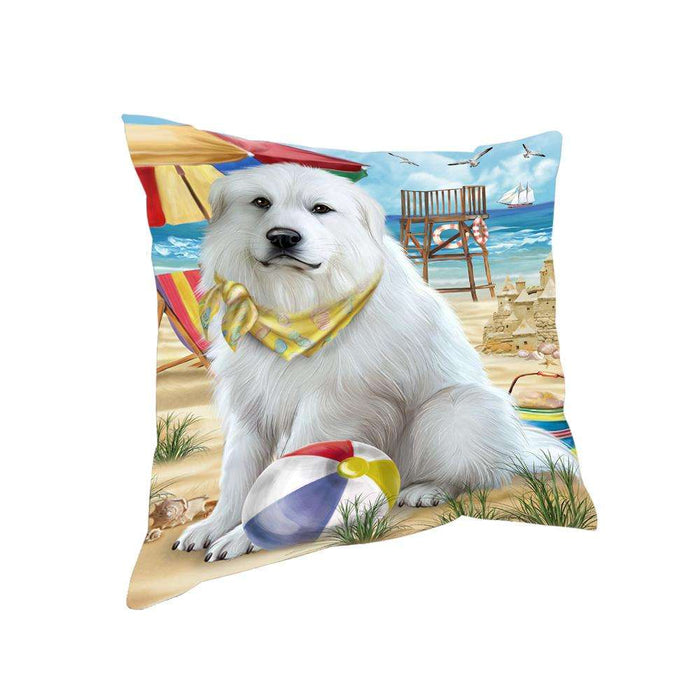 Pet Friendly Beach Great Pyrenees Dog Pillow PIL56036