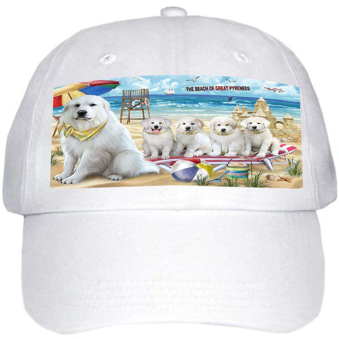 Pet Friendly Beach Great Pyreneess Dog Ball Hat Cap HAT53853