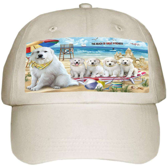Pet Friendly Beach Great Pyreneess Dog Ball Hat Cap HAT53853