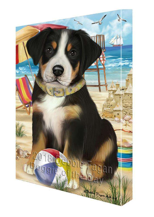 Pet Friendly Beach Greater Swiss Mountain Dog Canvas Print Wall Art Décor CVS81386