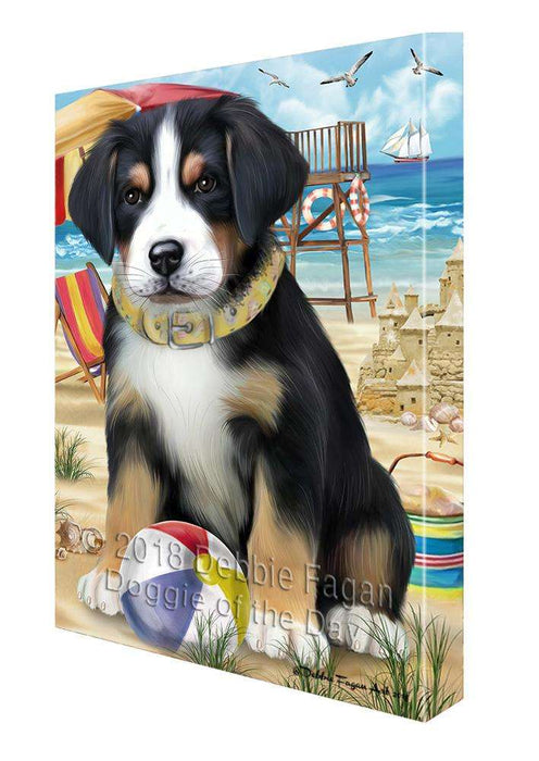 Pet Friendly Beach Greater Swiss Mountain Dog Canvas Print Wall Art Décor CVS81395