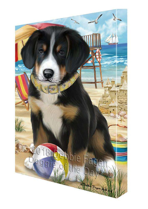 Pet Friendly Beach Greater Swiss Mountain Dog Canvas Print Wall Art Décor CVS81404