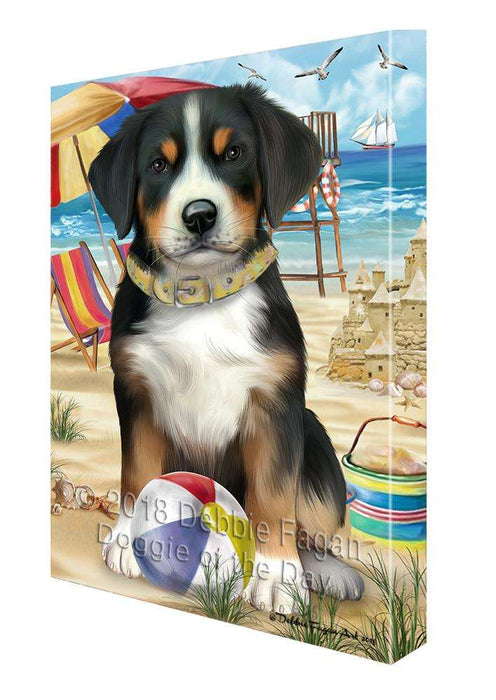 Pet Friendly Beach Greater Swiss Mountain Dog Canvas Print Wall Art Décor CVS81413