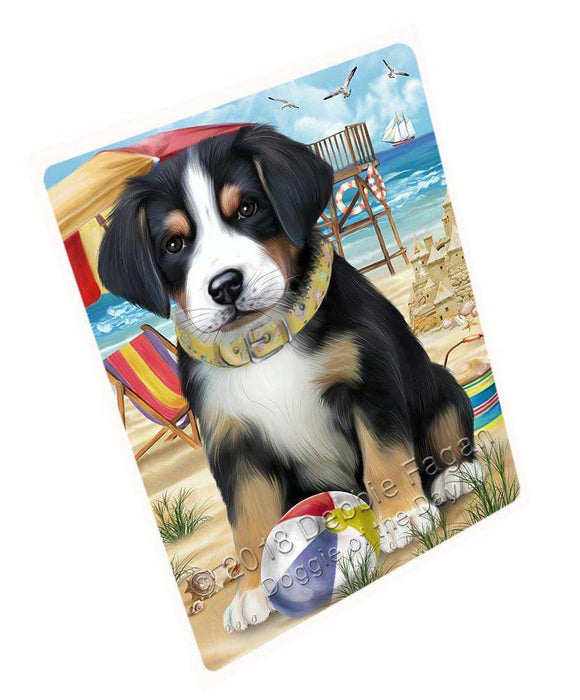 Pet Friendly Beach Greater Swiss Mountain Dog Large Refrigerator / Dishwasher Magnet RMAG69918