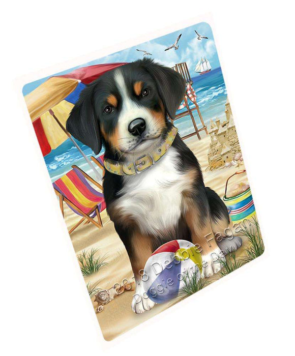 Pet Friendly Beach Greater Swiss Mountain Dog Large Refrigerator / Dishwasher Magnet RMAG69930