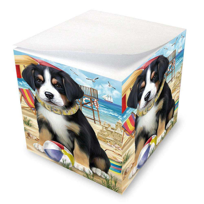 Pet Friendly Beach Greater Swiss Mountain Dog Note Cube NOC51570