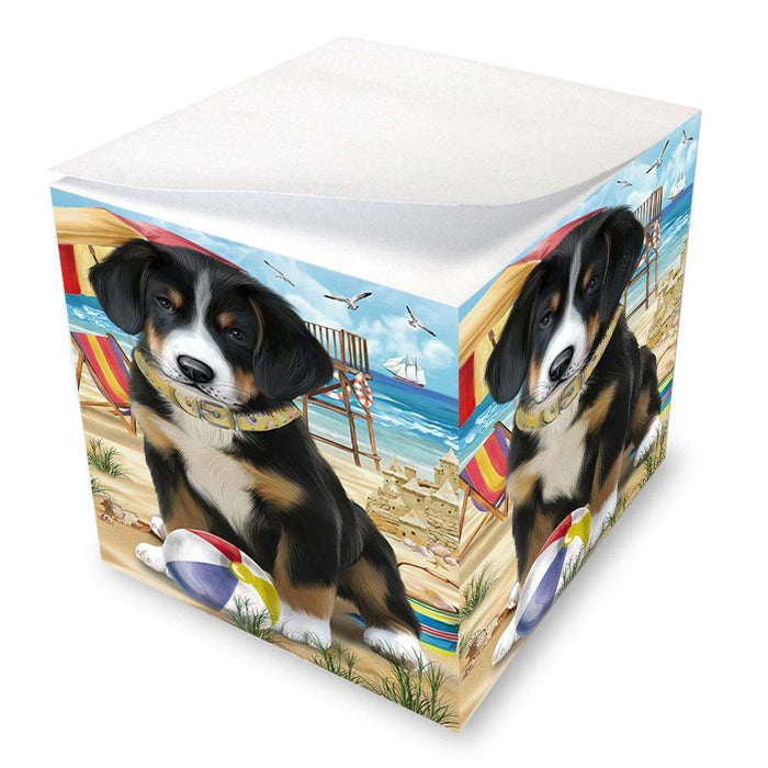 Pet Friendly Beach Greater Swiss Mountain Dog Note Cube NOC51571