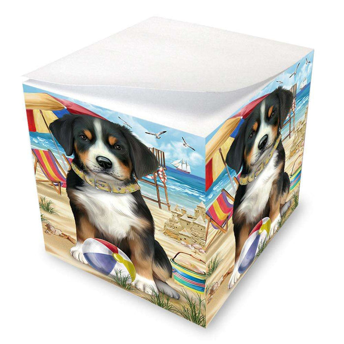 Pet Friendly Beach Greater Swiss Mountain Dog Note Cube NOC51572
