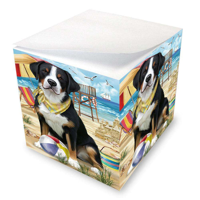 Pet Friendly Beach Greater Swiss Mountain Dog Note Cube NOC51573