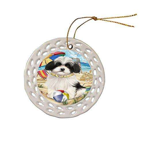 Pet Friendly Beach Havanese Dog Ceramic Doily Ornament DPOR48654