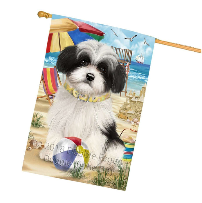 Pet Friendly Beach Havanese Dog House Flag FLG48619