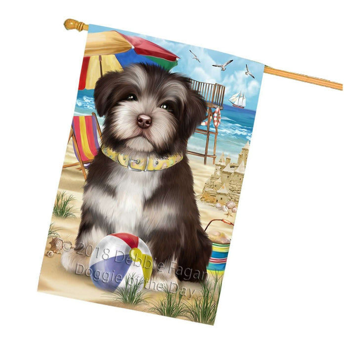 Pet Friendly Beach Havanese Dog House Flag FLG48620