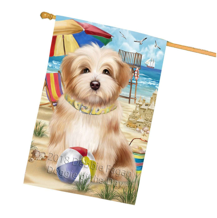 Pet Friendly Beach Havanese Dog House Flag FLG48621