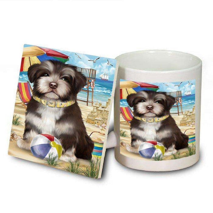 Pet Friendly Beach Havanese Dog Mug and Coaster Set MUC48647