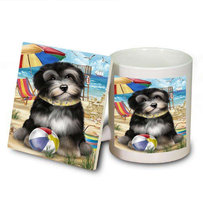 Pet Friendly Beach Havanese Dog Mug and Coaster Set MUC48649