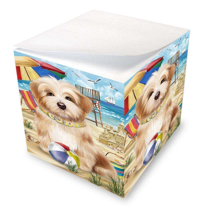 Pet Friendly Beach Havanese Dog Note Cube NOC48656