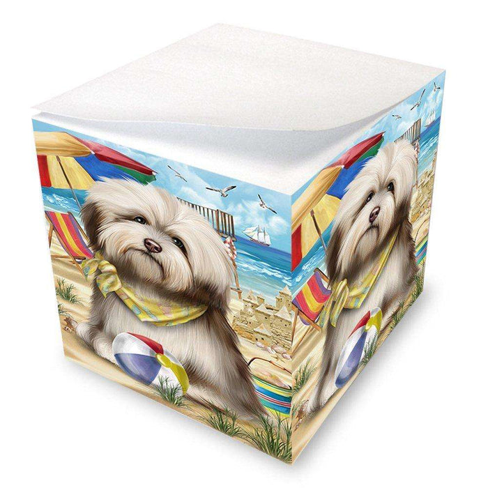 Pet Friendly Beach Havanese Dog Note Cube NOC48658