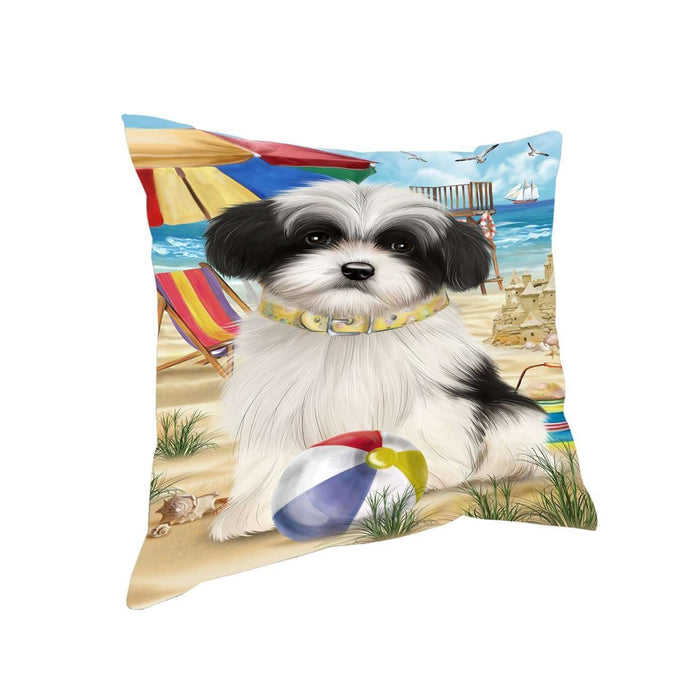 Pet Friendly Beach Havanese Dog Pillow PIL50472