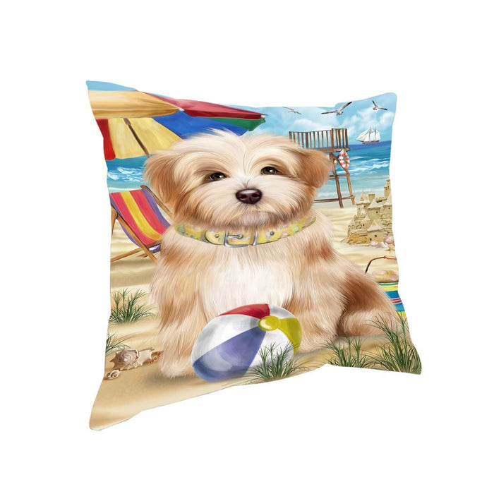 Pet Friendly Beach Havanese Dog Pillow PIL50480