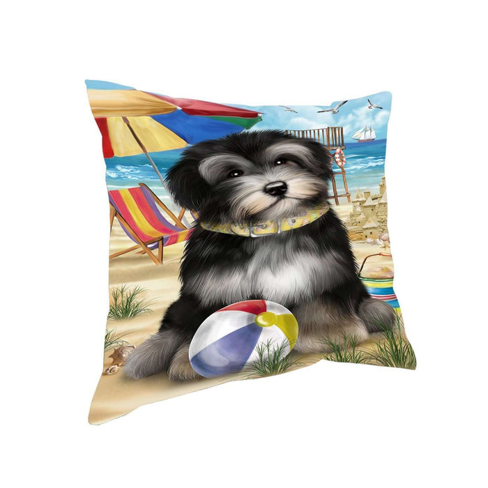 Pet Friendly Beach Havanese Dog Pillow PIL50484