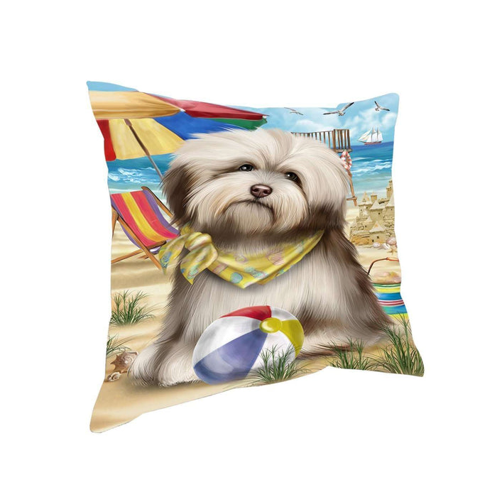Pet Friendly Beach Havanese Dog Pillow PIL50488