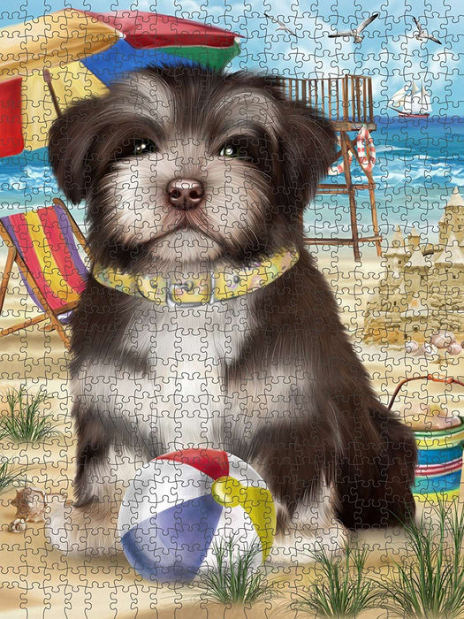 Pet Friendly Beach Havanese Dog Puzzle with Photo Tin PUZL49671