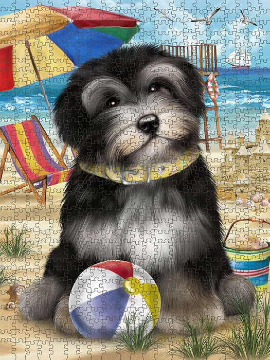Pet Friendly Beach Havanese Dog Puzzle with Photo Tin PUZL49677