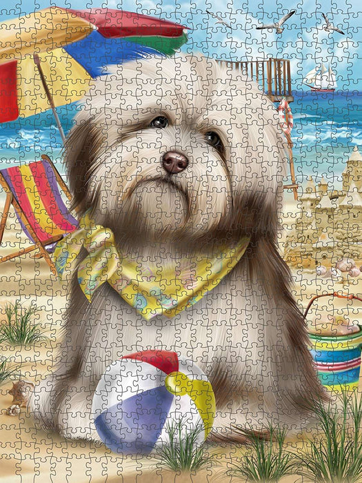 Pet Friendly Beach Havanese Dog Puzzle with Photo Tin PUZL49680