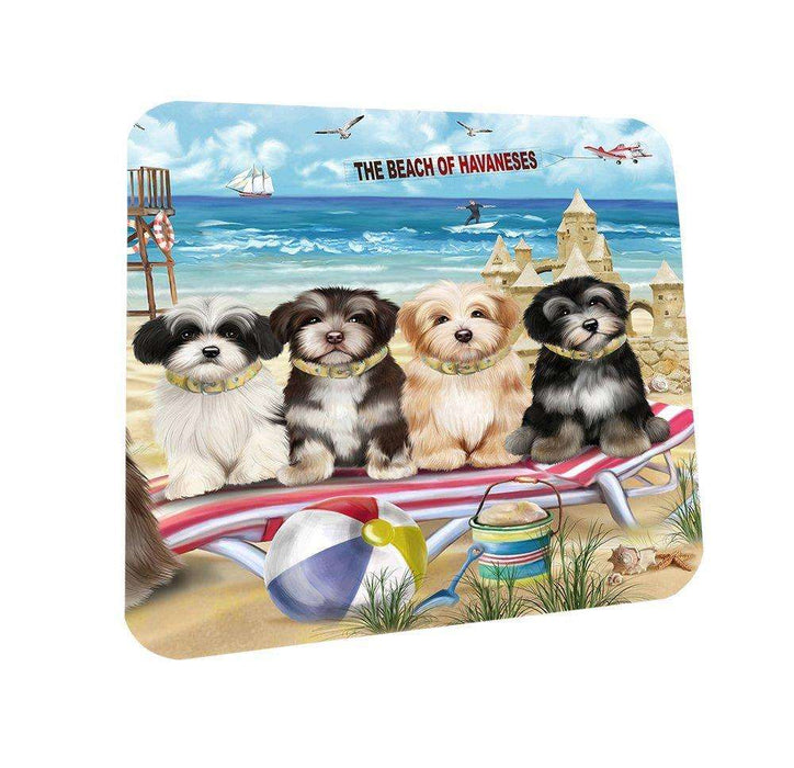 Pet Friendly Beach Havaneses Dog Coasters Set of 4 CST48612