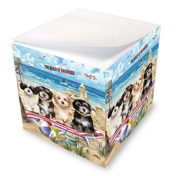 Pet Friendly Beach Havaneses Dog Note Cube NOC48653