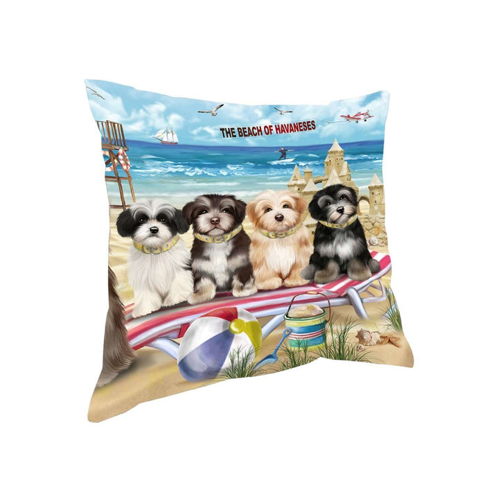 Pet Friendly Beach Havaneses Dog Pillow PIL50468