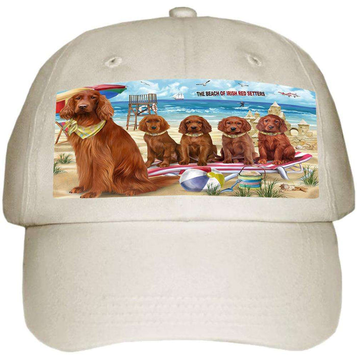 Pet Friendly Beach Irish Setter Dog Ball Hat Cap HAT58455