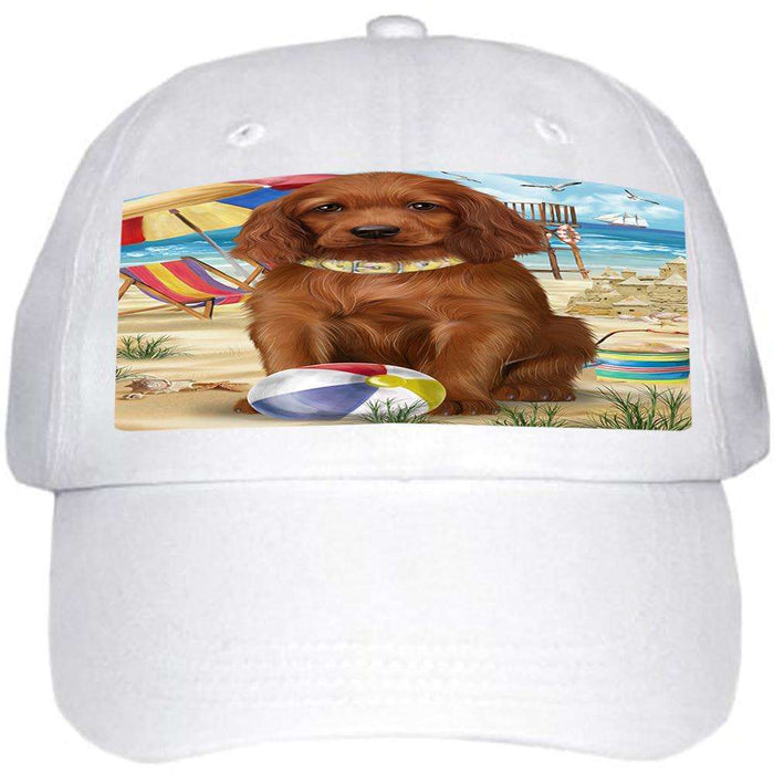 Pet Friendly Beach Irish Setter Dog Ball Hat Cap HAT58464