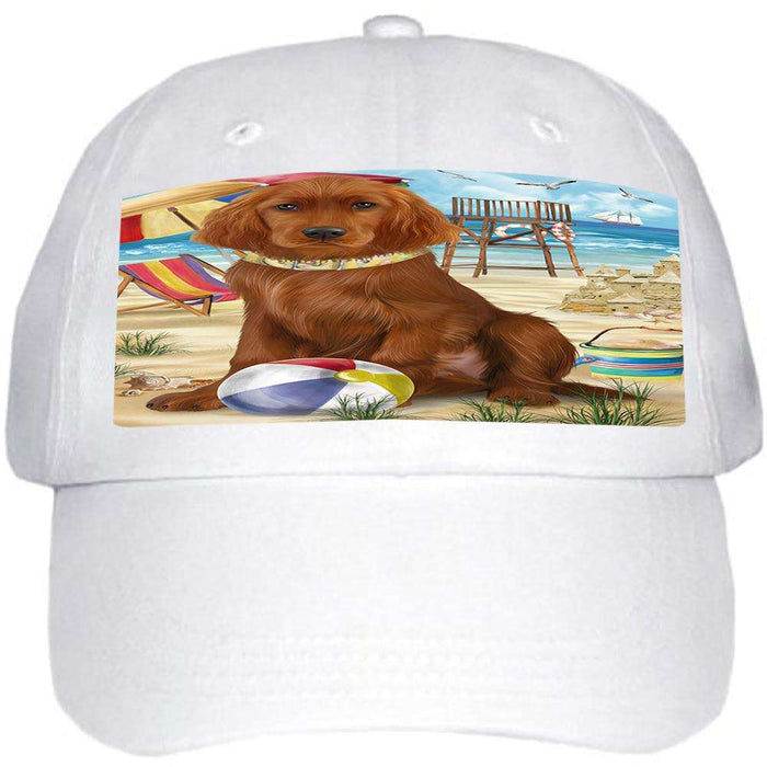 Pet Friendly Beach Irish Setter Dog Ball Hat Cap HAT58467