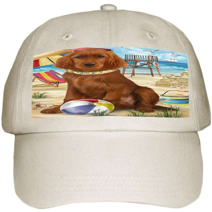 Pet Friendly Beach Irish Setter Dog Ball Hat Cap HAT58467